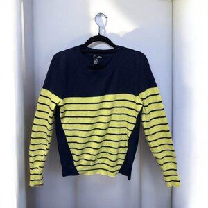 Aqua 100% cashmere striped sweater sz M
